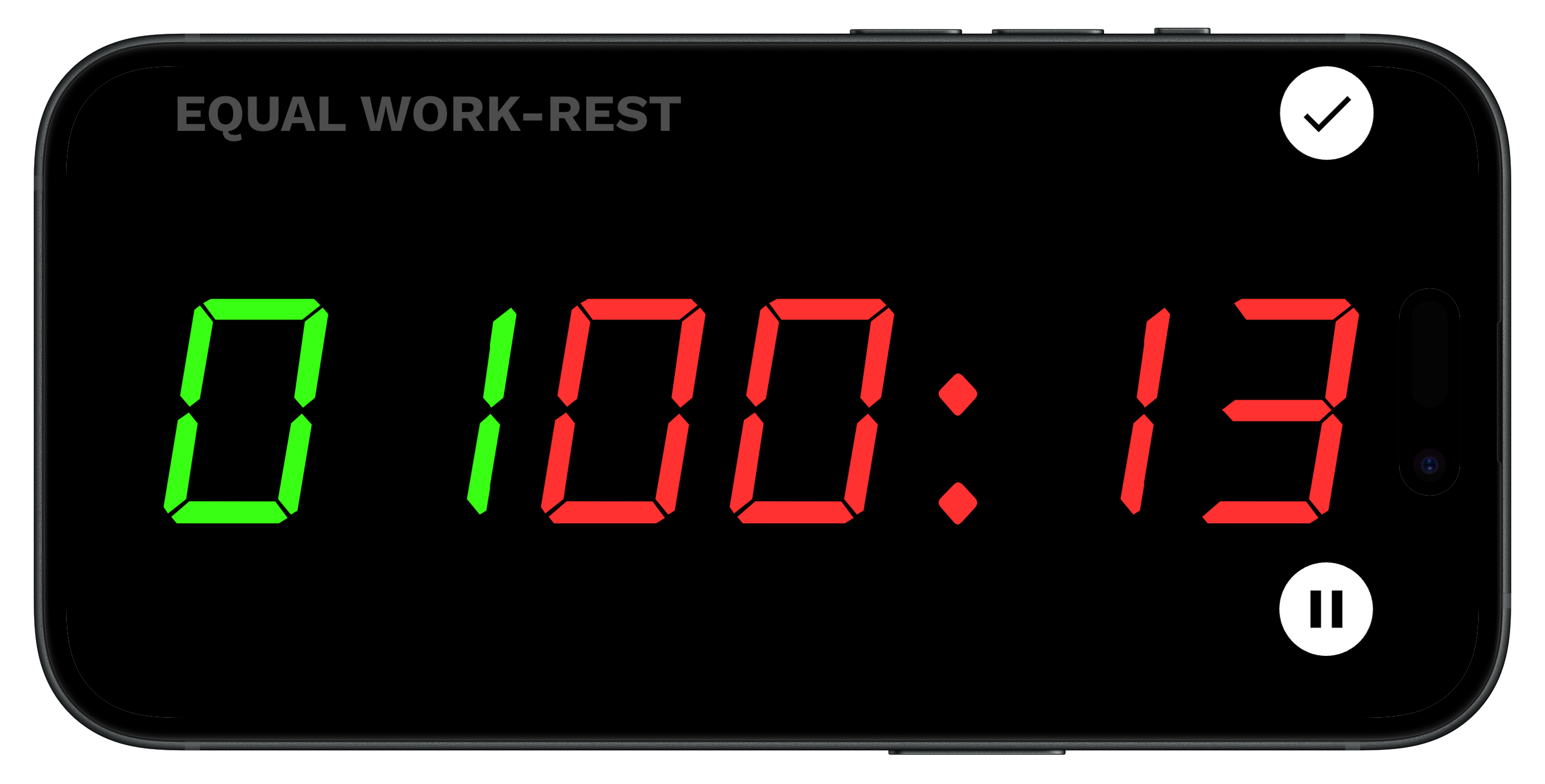 The Equal Work-Rest timer during a work period