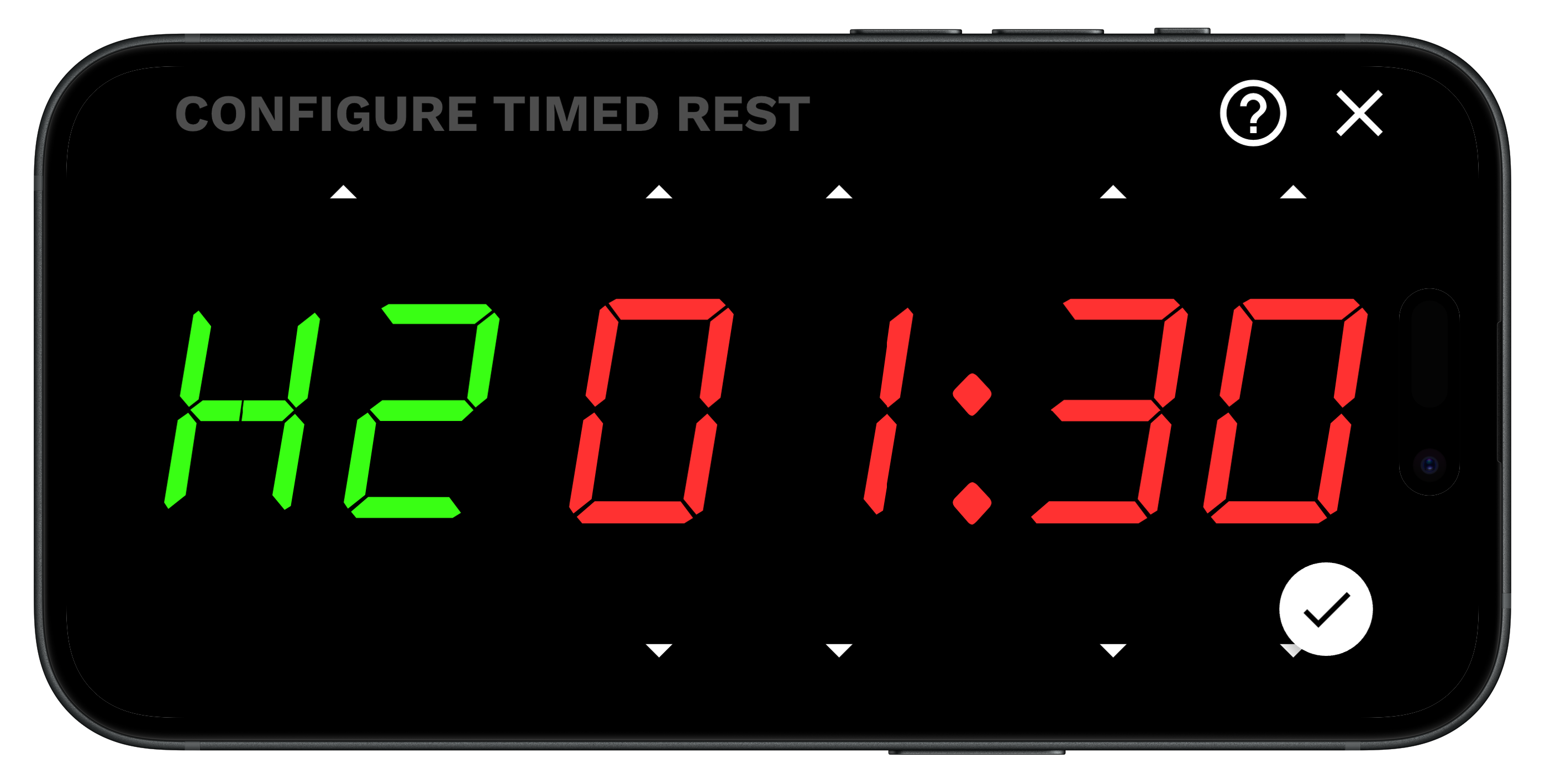 Configuring rest in the Timed Rest timer
