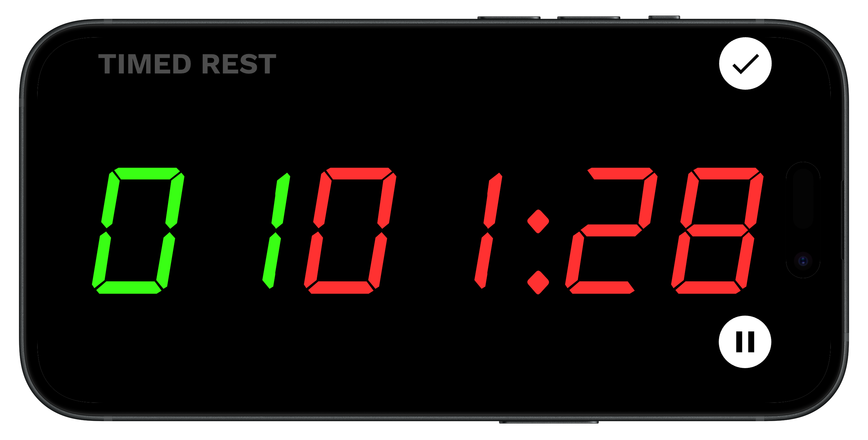 The Timed Rest timer during a work period